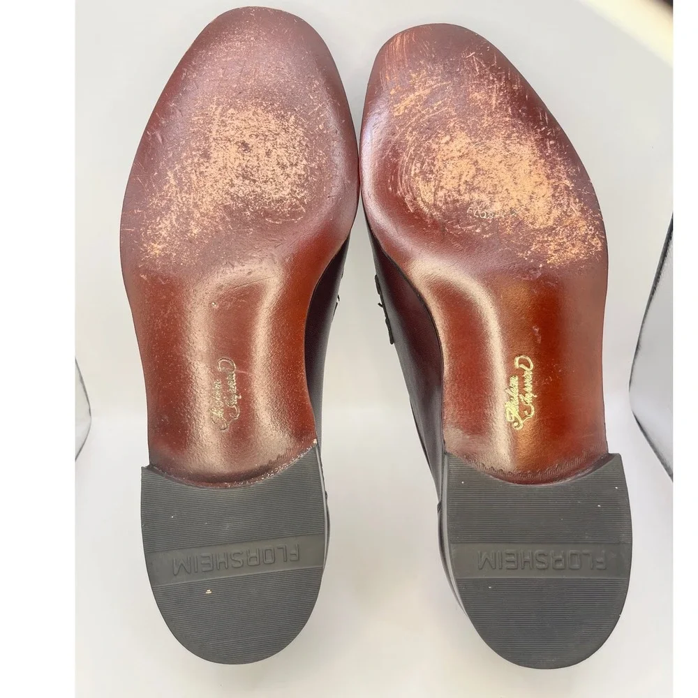 Florsheim Imperial Quality Burgundy Leather‎ Braided Loafers 9.5 E Comfortech